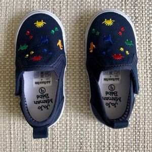 Navy Dinosaur Slip On Shoes (Toddler Boy)